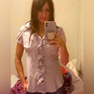 Women’s Button Dress Shirt
New York Company W ruffles Top
Size Medium